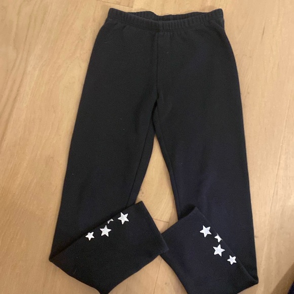 Gymboree Black jogging pants with silver stars on the ankles - Picture 1 of 3